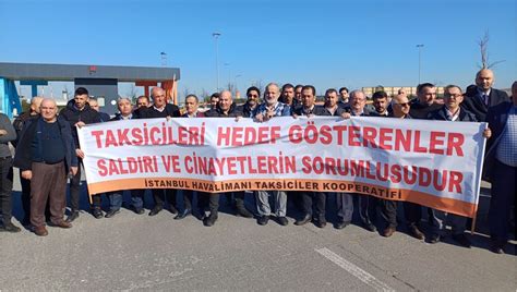 İstanbul Havalimanı taksicilerinden eylem: Hedef gösteriliyoruz